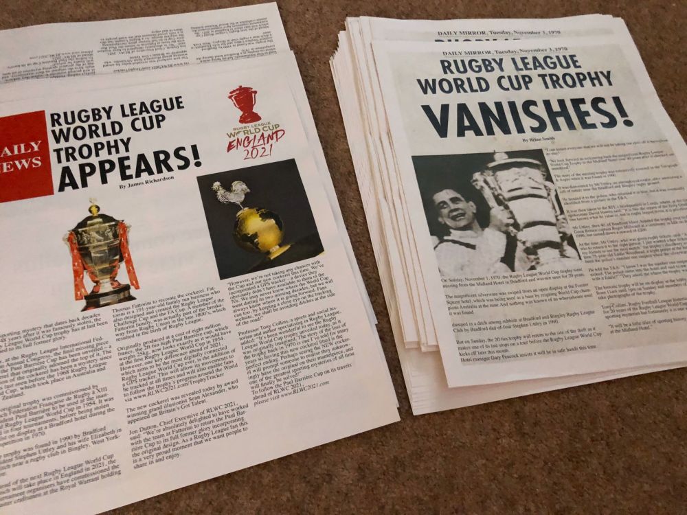 Rugby league world cup headline